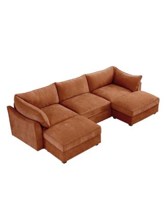 U Shape Sofa w/ Ottomans & Storage