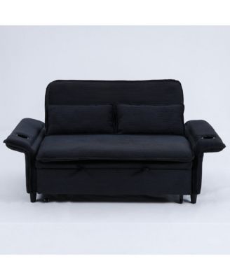 Striped Sofa Bed - Adjustable Arms & Back - 65.74 Inch