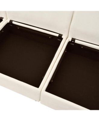 Streamdale Modular Sofa Bed with Storage & Faux Double-Layer Cushions