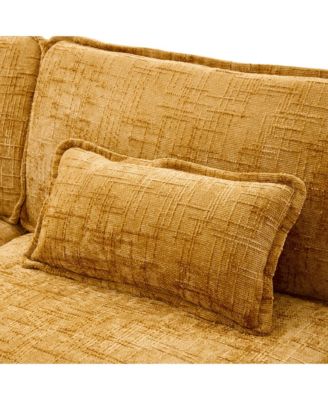 Oversized Sectional Sofa Cloud Couch w/ Ottoman, USB & Phone Holder