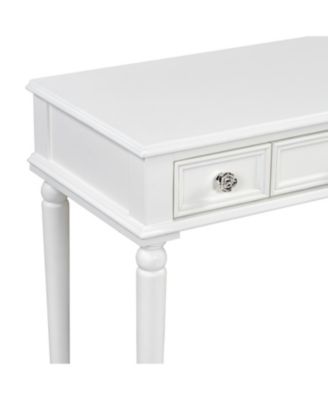 Retro Makeup Desk with Mirror & 3 Drawers