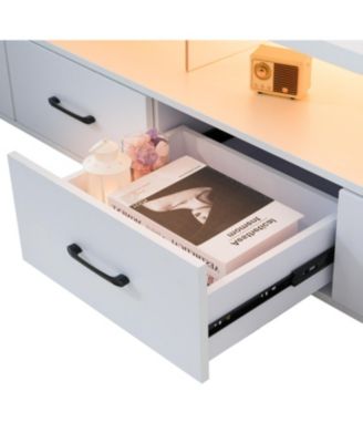 White 4-Drawer TV Stand - Up to 80" TVs