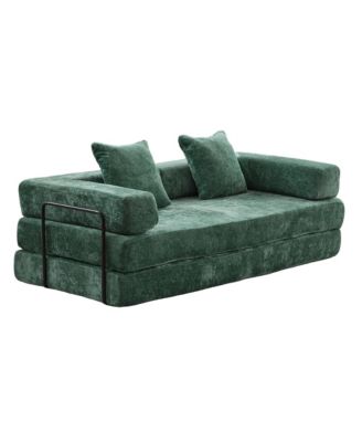 Convertible Floor Sofa Bed with Pillow & Armrest