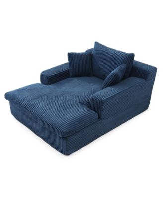 Chaise Lounge Sofa Bed, Oversized Plush Faux Fur Couch