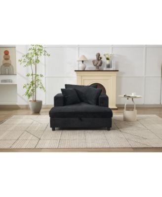 Chaise Lounge Chair with Ottoman & Pillows