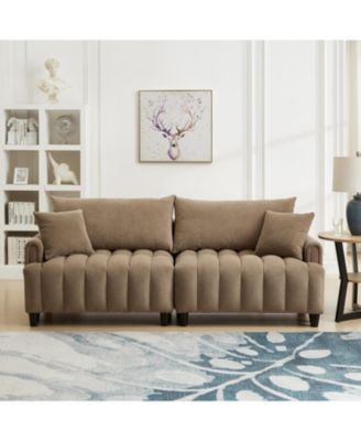 83" Futon Sofa Bed with Pillows, Convertible Sleeper