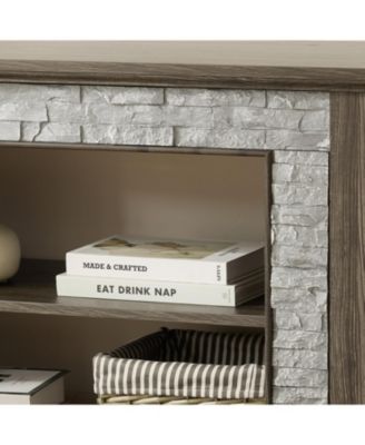 70" Modern Grey TV Stand with 2-Door Storage