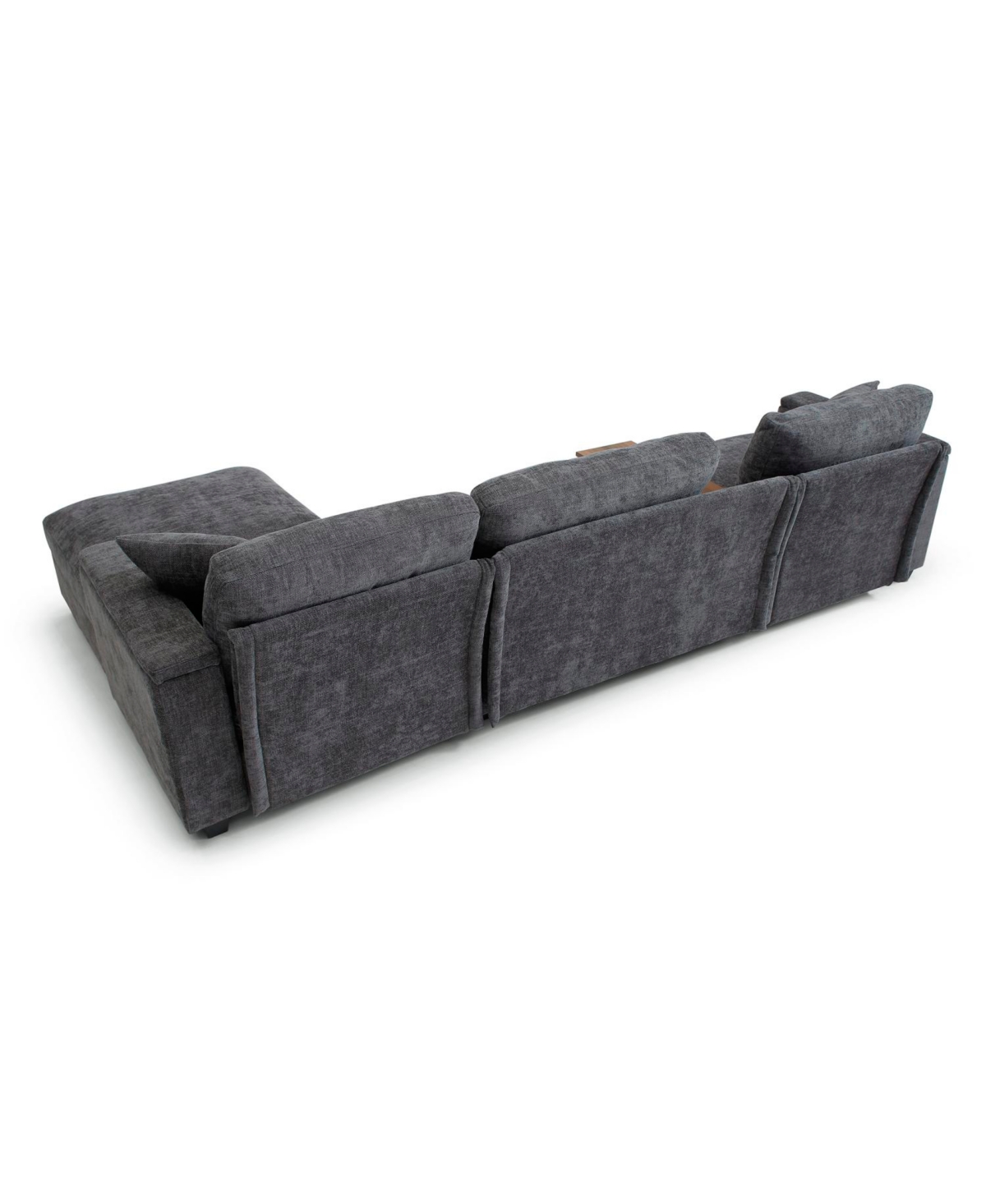 Streamdale Furniture Streamdale Oversized L-Shaped Sectional Sofa with Drop Down Table & Storage Ottoman