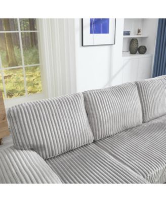 U-Shaped Sofa with Double Chaise, Oversized 4-Seat Couch