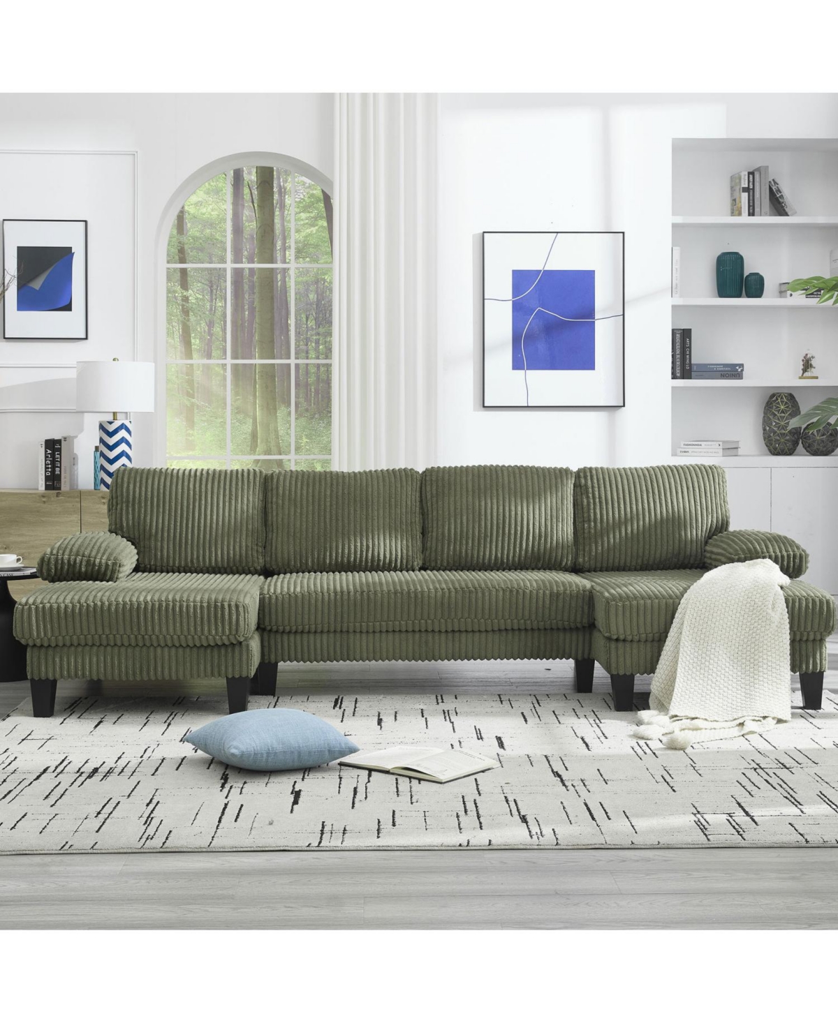 Streamdale U-Shaped Sofa with Double Chaise & Oversized Seat