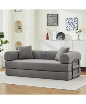 Folding Sofa Bed 78.5" Convertible Couch with Pillows