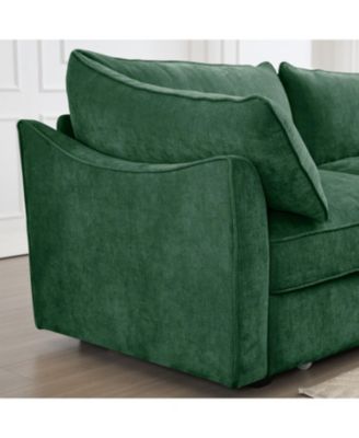 2-Seat Sofa with Ottoman & Storage