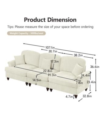 Modular Sofa Set- Flared Arms, Removable Skirts, Spindle Legs