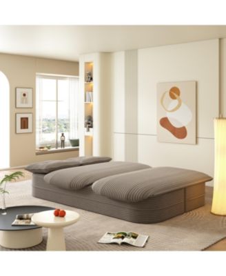  78.7" Modern Foldable Sofa Bed with Blanket & Pillows