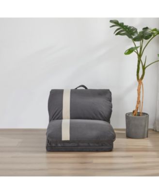  Corduroy Adjustable Floor Sofa Bed Set - Foldable, Space-Saving