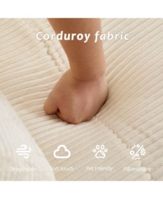 Modern Memory Foam Corduroy Sectional Sofa