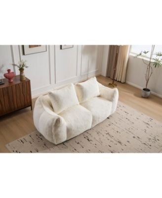 Giant Bean Bag Couch, Ultra Soft Fluffy Loveseat Sofa
