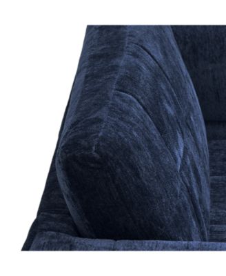  Chenille Box-Tufted Sofa with Stainless Steel Legs