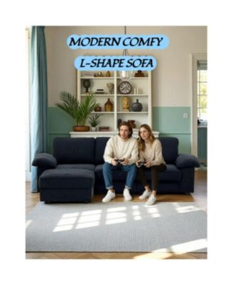 L-Shaped Sectional Sofa with Hidden Storage