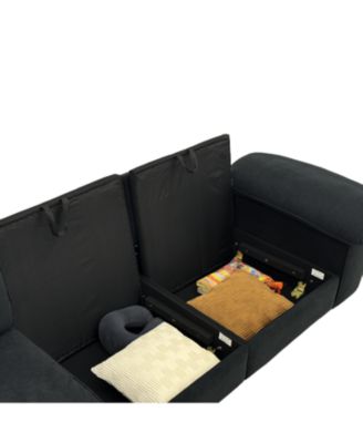 L-Shaped Sectional Sofa with Hidden Storage