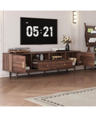  76" TV Stand with Drawers for Living Room/Bedroom Modern Chic Entertainment Center