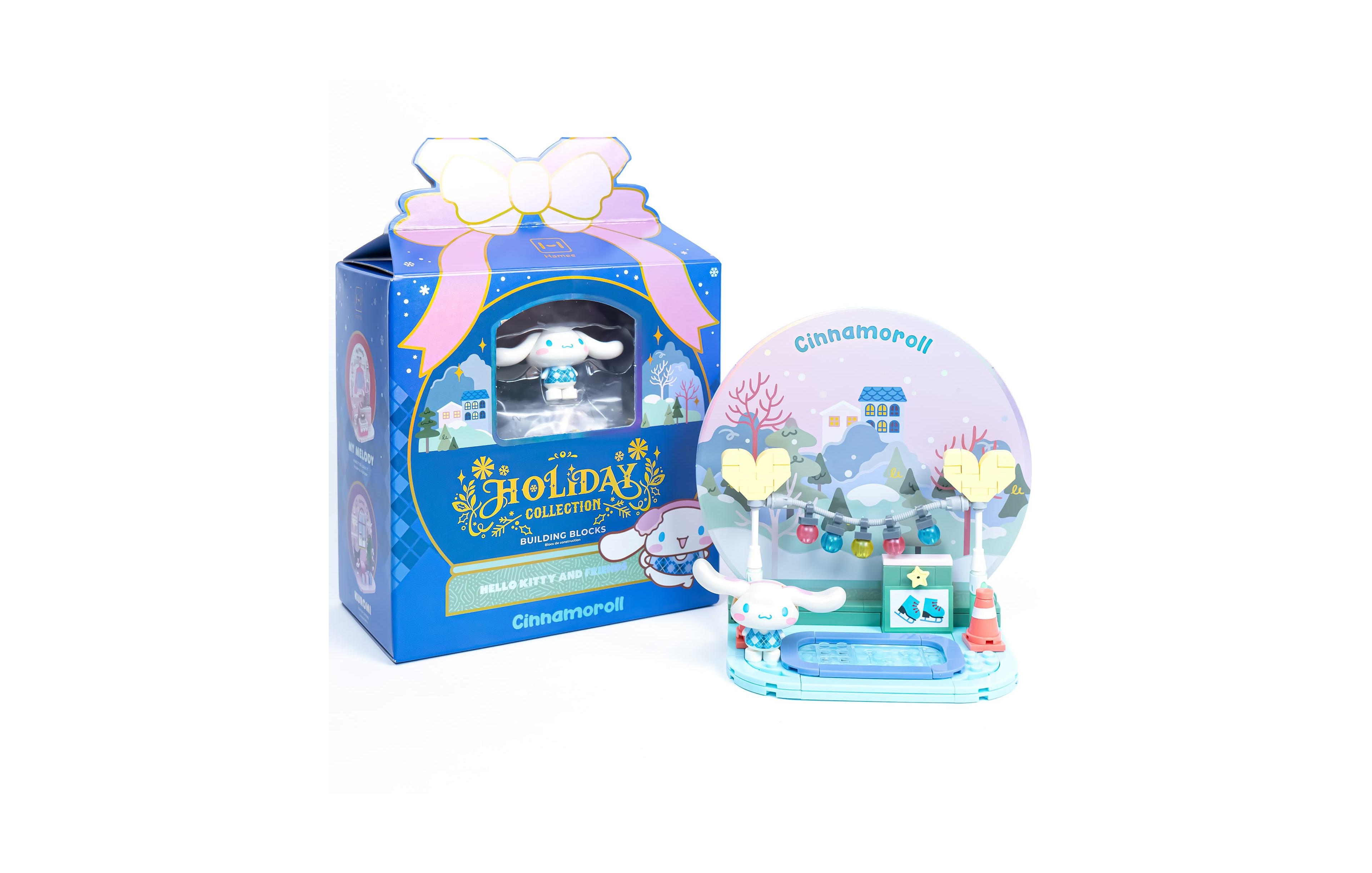 Hamee Sanrio Hello Kitty and Friends Holiday Collection Cute Building Block Set Fan Gift, Birthday, Stress Relief, Party Favor, Collectible Toy
