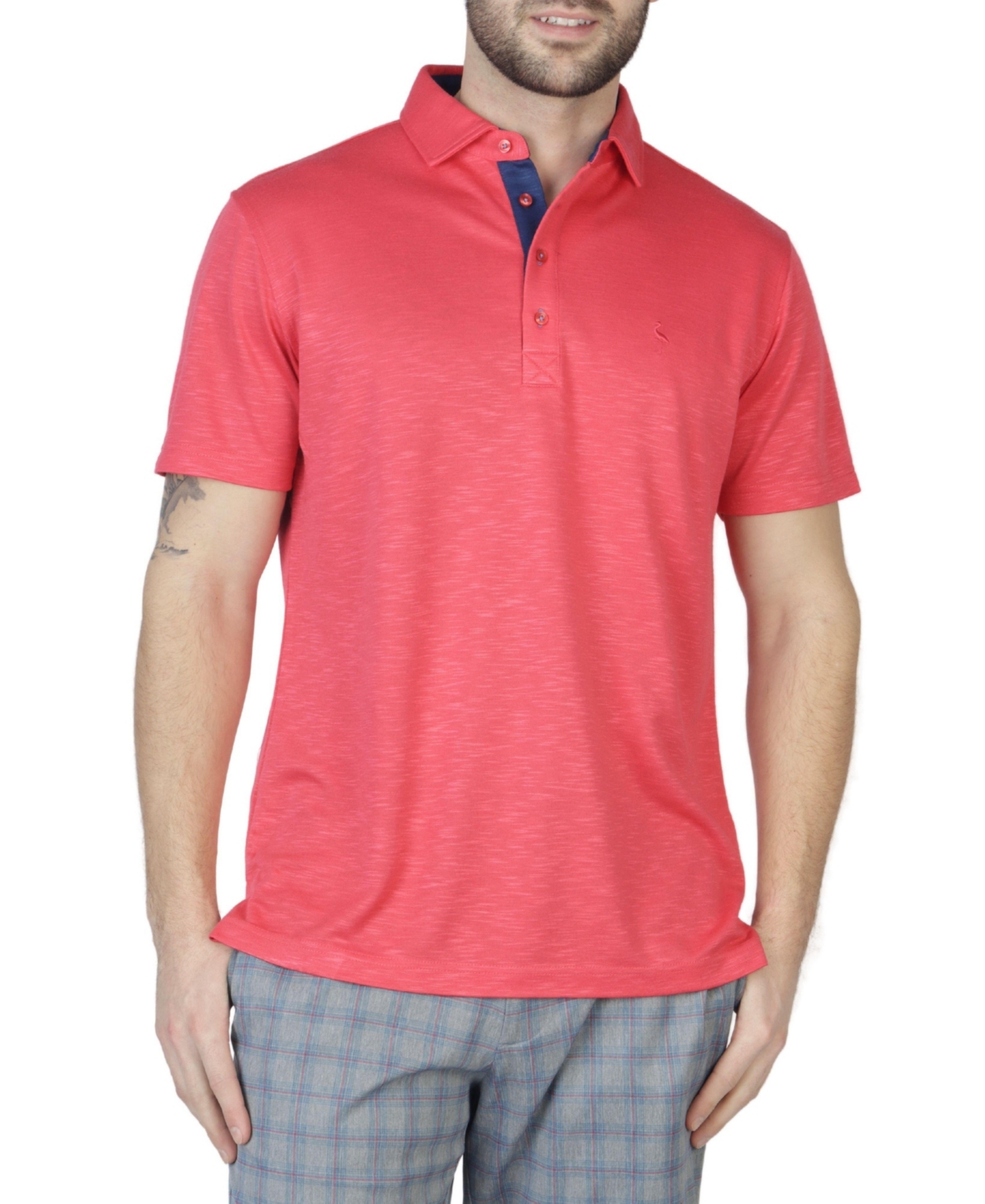Slub Micro Pique Polo Shirt with Contrast Trim