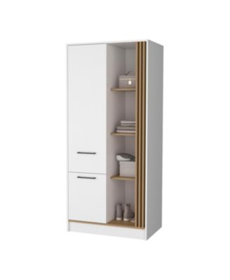 Pekin Modern Wardrobe Organizer with Shelves and Rod