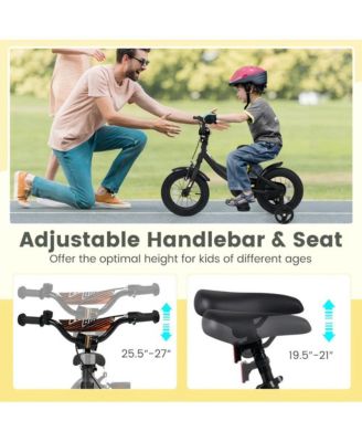 Kids Adjustable Training Bicycle with Dual Brakes and All Terrain Tires