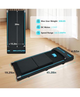 Under Desk Walking Pad Classic Treadmill with Wheels and Remote, 2.5 HP