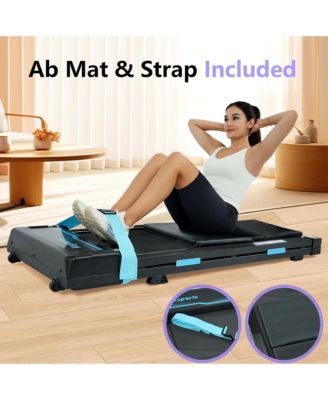 Under Desk Walking Pad Treadmill with Manual Incline and Wheels, 2.5 HP