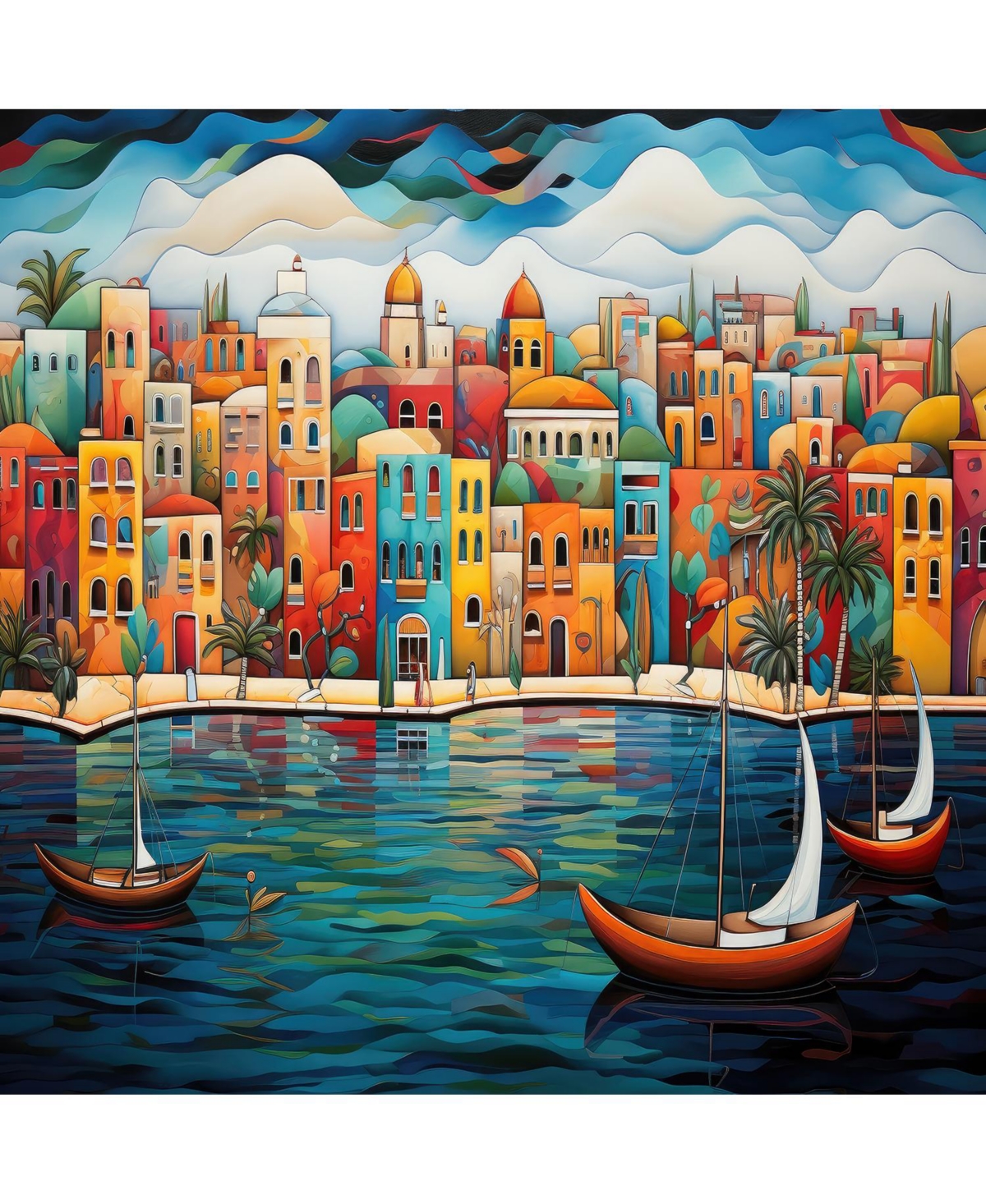 SunsOut Harlequin Boardwalk 500 piece Jigsaw Puzzle for Adults