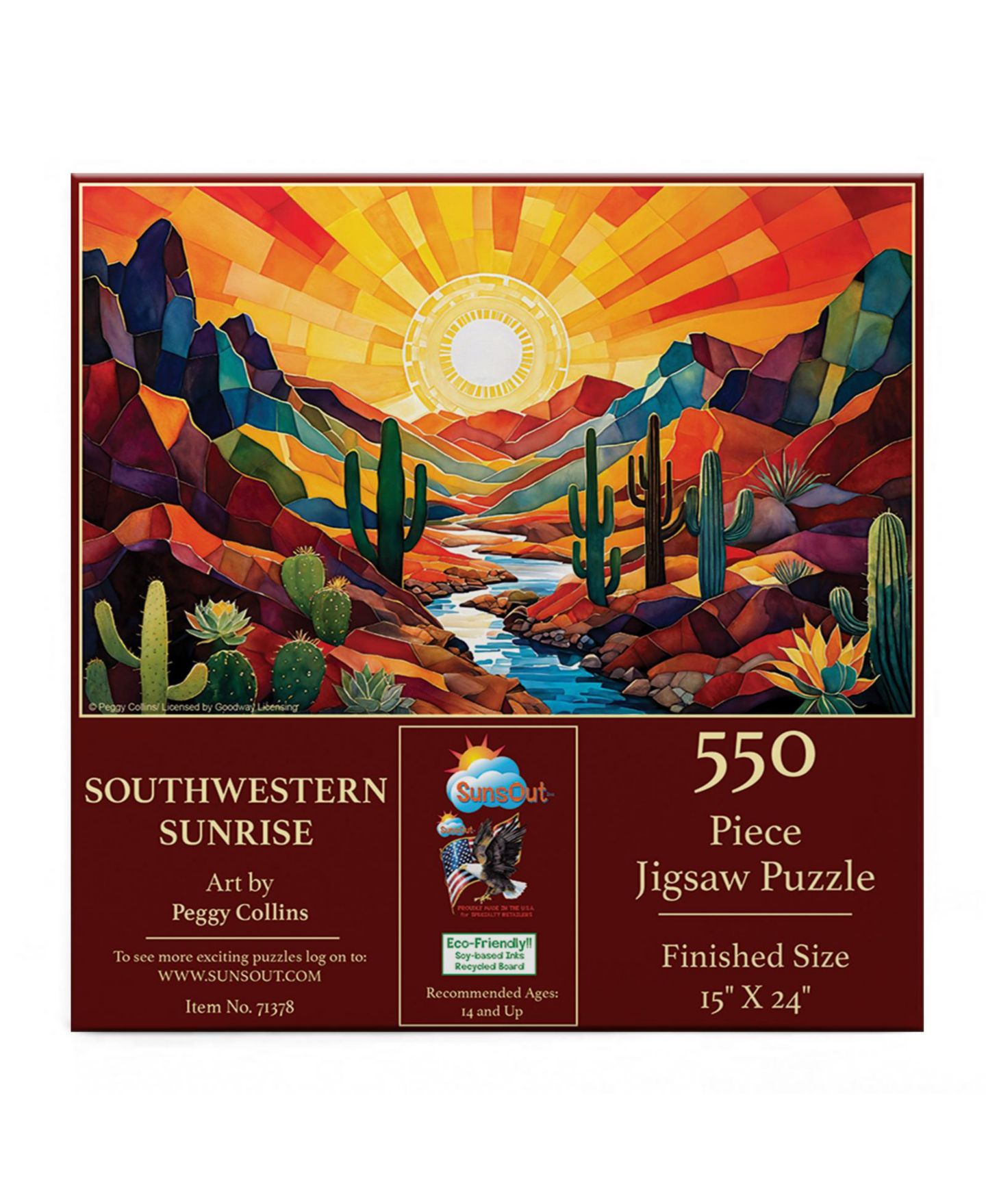 Детский пазл SunsOut Southwestern Sunrise Animal-Themed Interlocking 550 Piece Jigsaw Puzzle, от 15 лет — фото 5