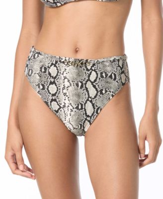 Michael Kors Women's High Waist Logo Chain Swim Bottom