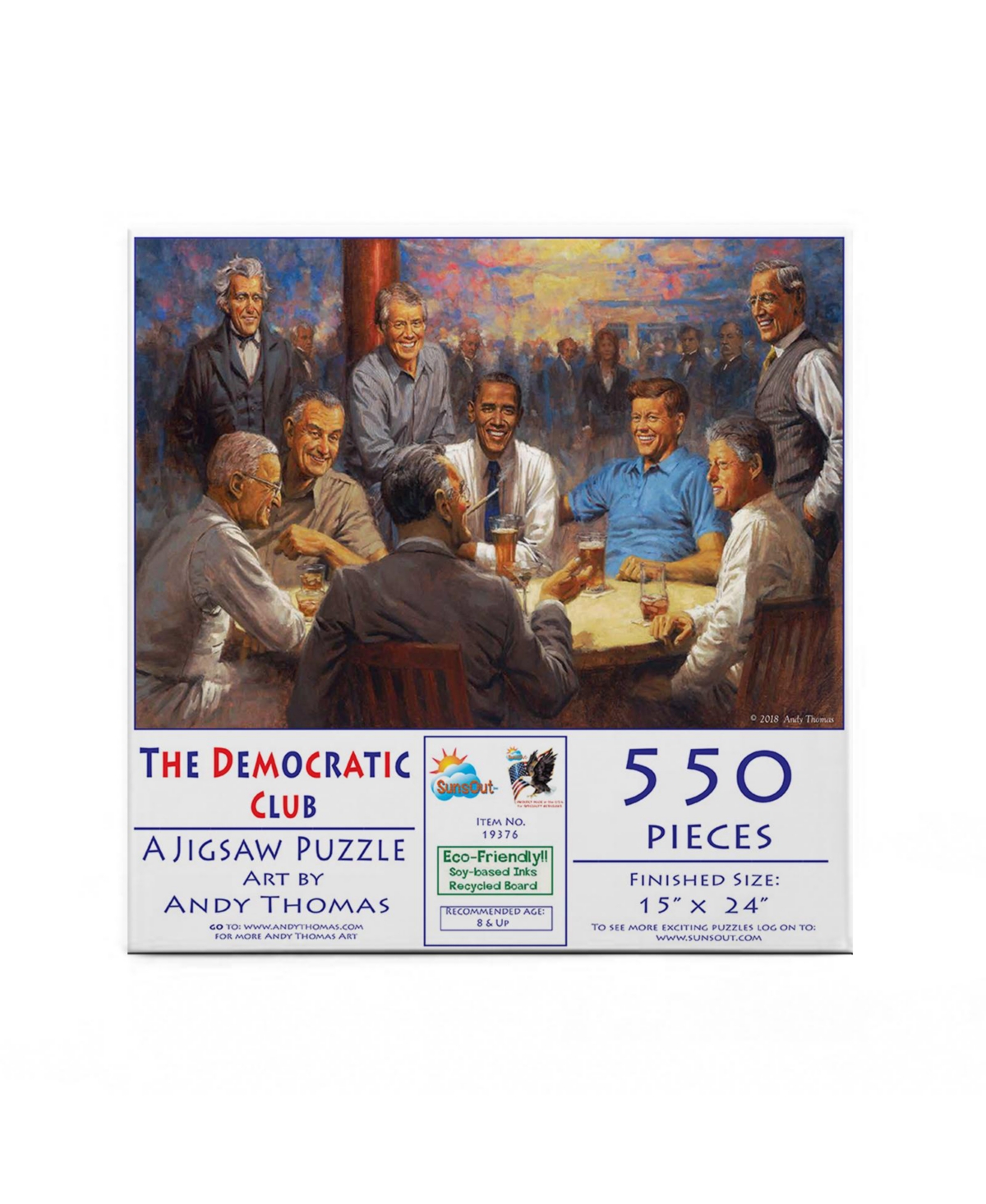 SunsOut The Democratic Club 550 piece Jigsaw Puzzle for Adults