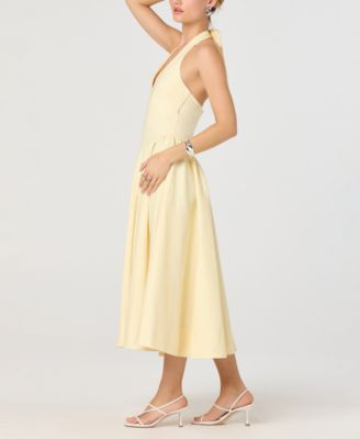 Women's Basque Waist V-Neck Dress