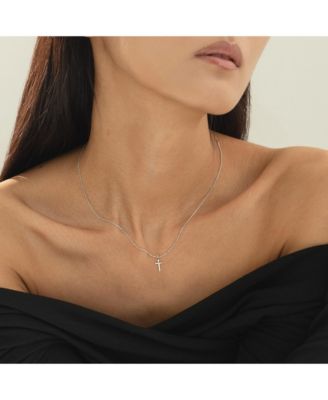 14k Gold Plated Marielle Mini Cross Necklace Holiday Gift Idea.