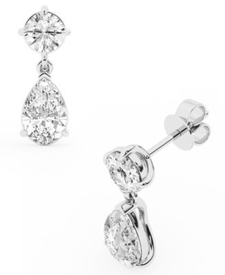 Lab Grown Diamond Drop Earrings (3 ct. t.w.) in 14k White Gold