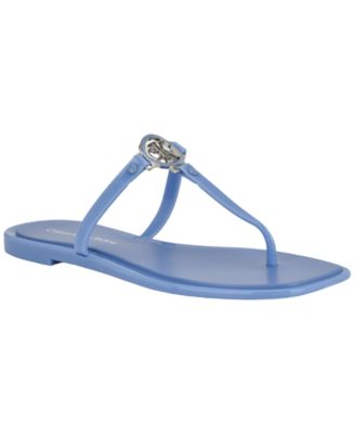 Women's Ellye Jelly Logo T-Strap Flat Sandals