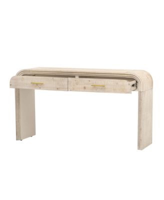 Retro Cabinet Silhouette Console Table with Open Style, Two Top Drawers