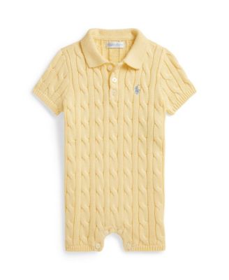 Baby Boys' Cable-Knit Shortall