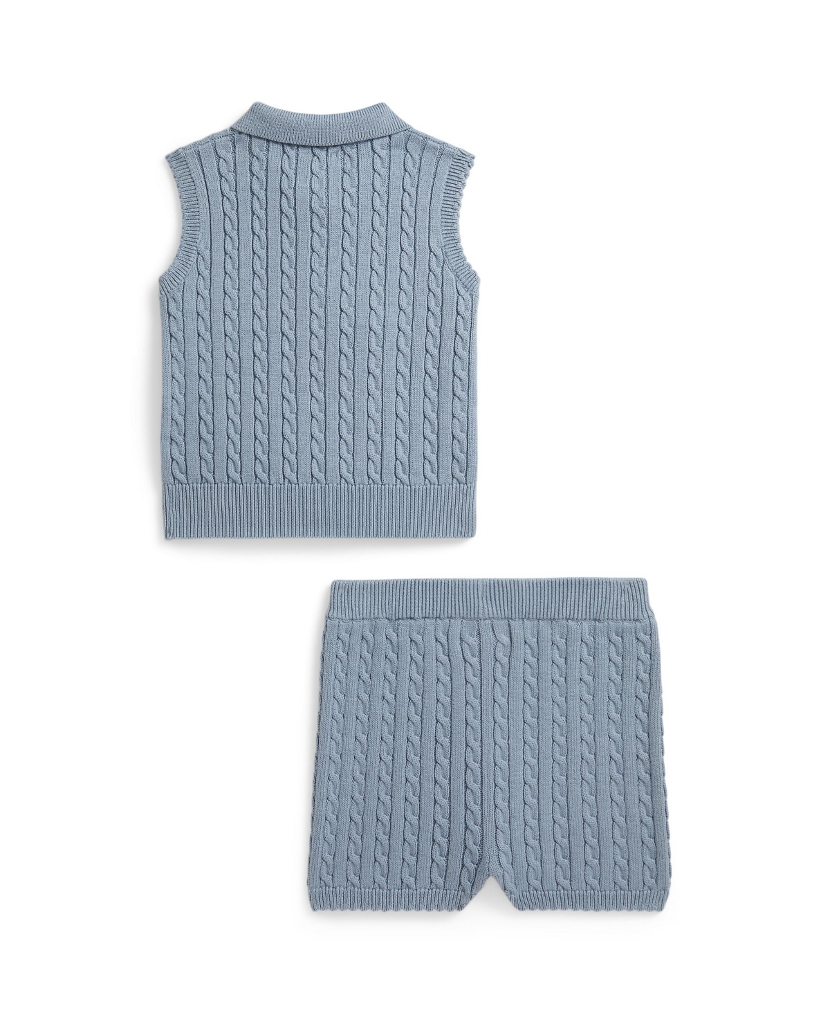Polo Ralph Lauren Baby Girls' Mini-Cable Sweater and Shorts, 2-Piece Set