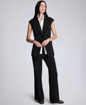 Women's Notch Collar One-Button Vest