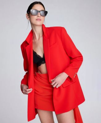 Women's One-Button Notch Collar Jacket