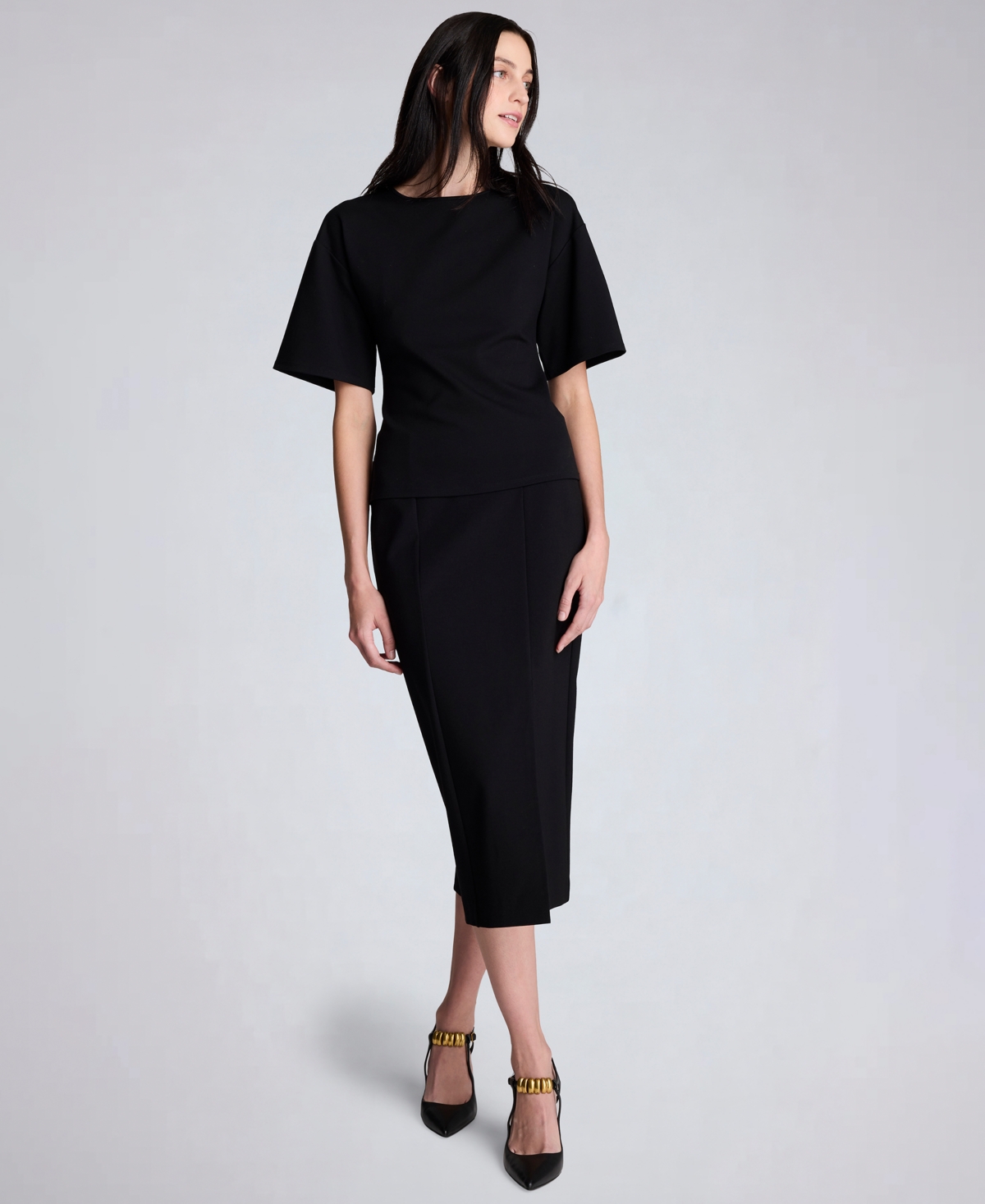 Kenneth Cole Women's Crewneck Pull-On Top