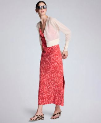 Women's Saddle-Shoulder Cropped Cardigan