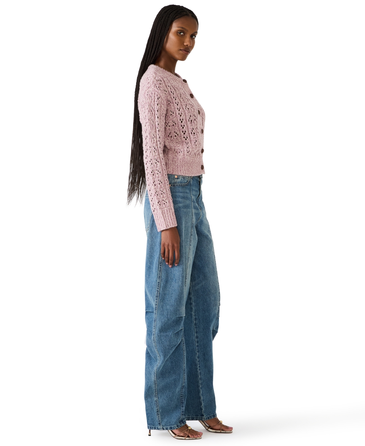 Steve Madden Women's Jordyn Crewneck Cardigan