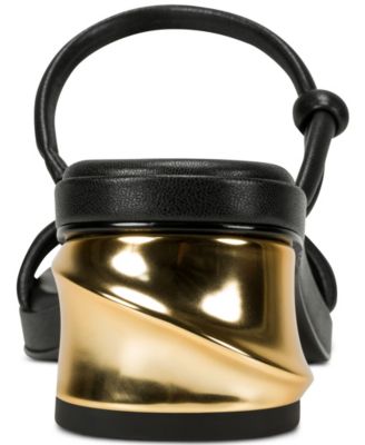 Women's Tafeta Multi Band Heeled Sandals