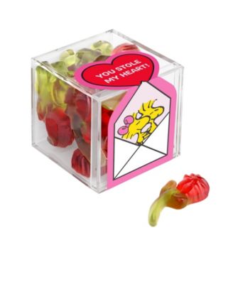 Valentine's Day Woodstock Long Stem Roses Candy Cube Kit, 3 Pieces