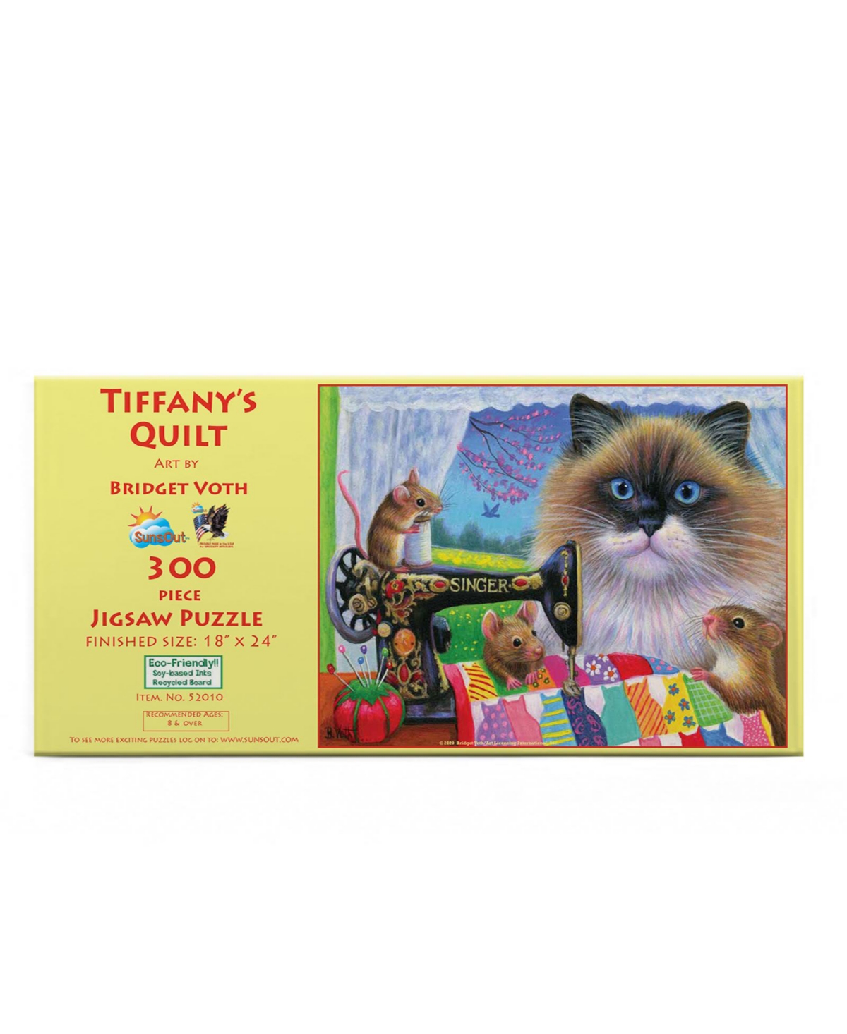 SunsOut Tiffany's Quilt 300 piece Jigsaw Puzzle for Adults